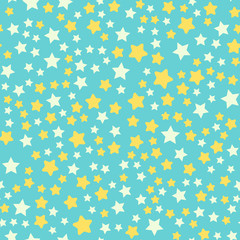 Night sky and stars Seamless vector EPS 10. Flat geometric pattern texture. Multicolor abstract background for print and textile