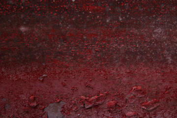 old moldy and painted red wall 2