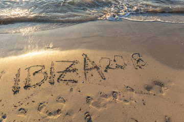 Fototapeta premium Ibiza im Sand