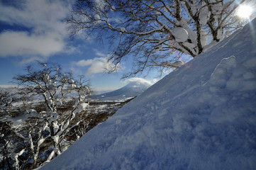 Skiing in Hokkaido, Japan