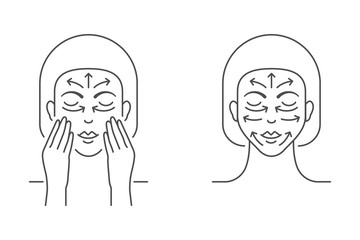 Facial massage illustration