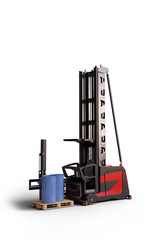 Kombistapler Ölfässer freigestellt