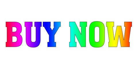 Buy Now Rainbow multicolor logo