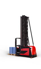 Kombistapler Ölfässer hinten freigestellt