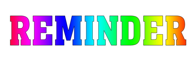 reminder Rainbow multicolor logo