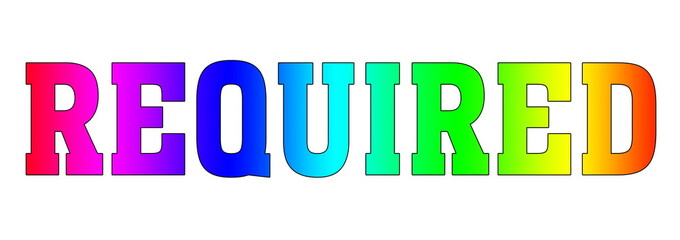 required Rainbow multicolor logo