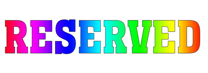 reserved Rainbow multicolor logo