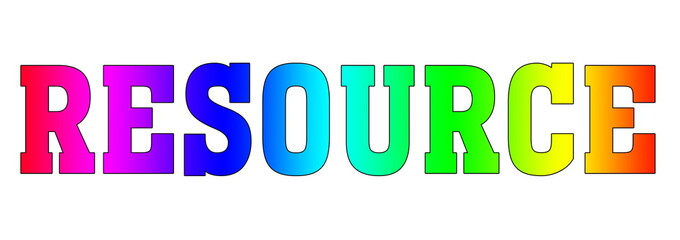 Resource Rainbow multicolor logo
