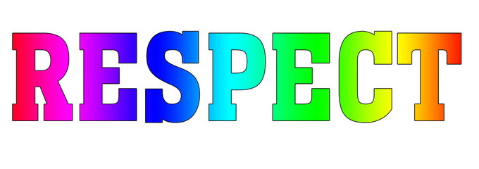 Respect Rainbow multicolor logo