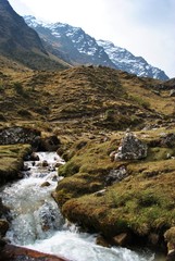 river in mountains in Peru