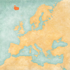 Map of Europe - Iceland