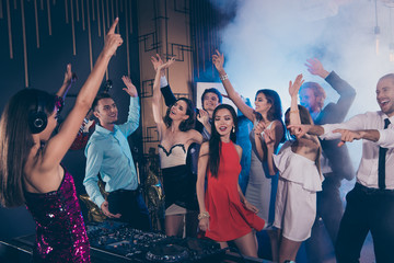 Control panel mixer. Nightlife entertainment concept. Luxury lad