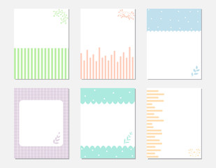 design elements for notebook, diary, stickers and other template.