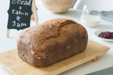 black bread breakfast