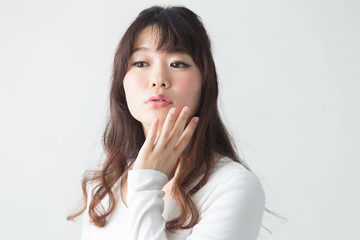 女性・白バック