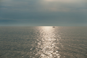 Lonesome fisherboat at the mare balticum in Estonia