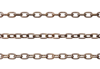 Металлическая цепь, изолированные на белом фоне. 3D Иллюстрация