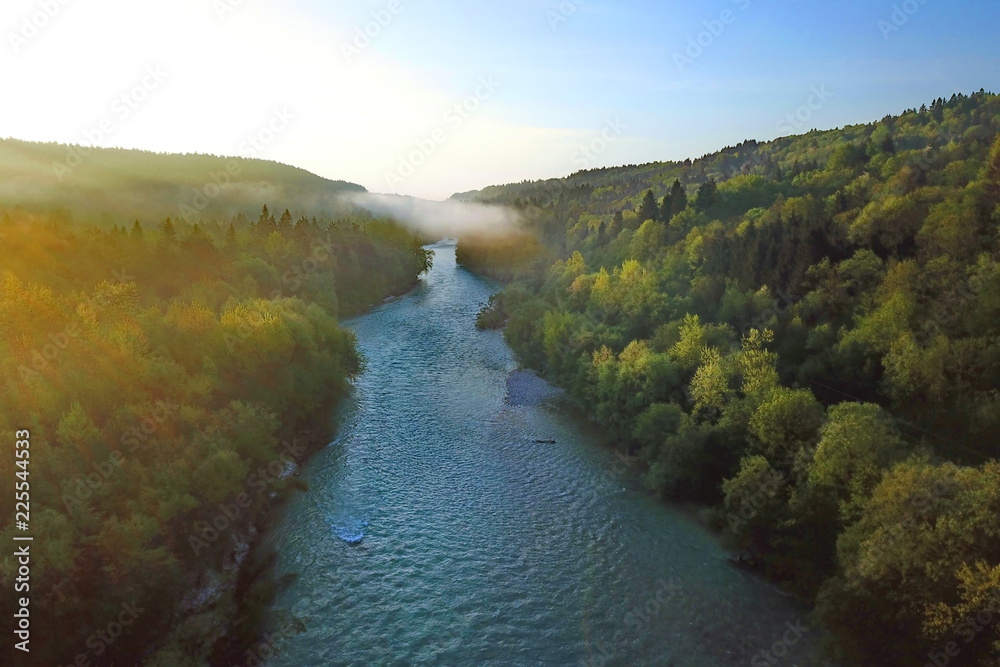 Poster Sava River in Slovenia