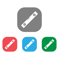 Building level icon. Bubble Level. Vector illustration, flat design.
