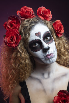 halloween make up sugar skull