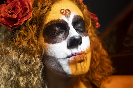 halloween make up sugar skull