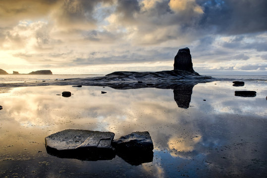 Black Nab at sunset. Saltwick Bay, England (8)
