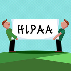 Word writing text Hipaa. Business concept for Acronym stands for Health Insurance Portability Accountability.