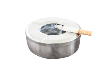 cigarette and ashtray