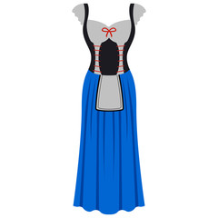 Traditional oktoberfest dress for women. Vector illustration design