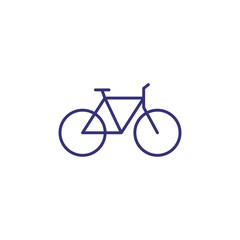 Bicycle line icon. Cycling, cycle line, traffic sign. Transport concept. Vector illustration can be used for topics like transportation, sport, healthy lifestyle