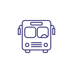 Bus line icon. School bus, tour, bus station. Transport concept. Vector illustration can be used for topics like transportation, travel, public transport