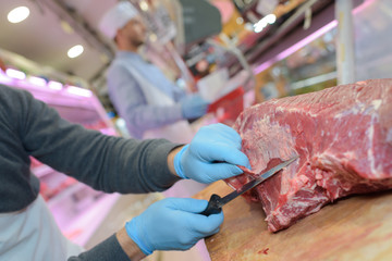 removing the meat's fats