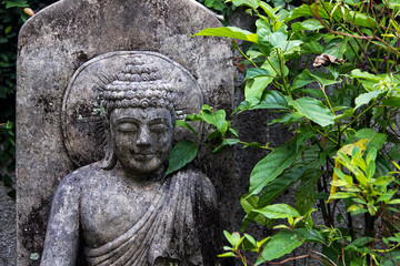 Buddhist statue in garden