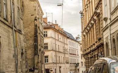 Old european city, vintage architecture