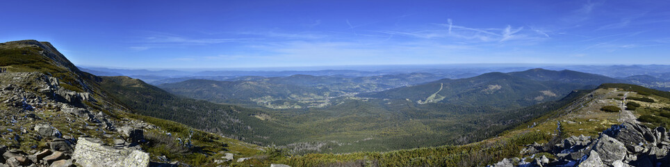 Panorama z Babiej Góry Gówniak