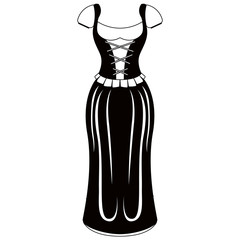 Traditional oktoberfest dress icon for women. Vector illustration design