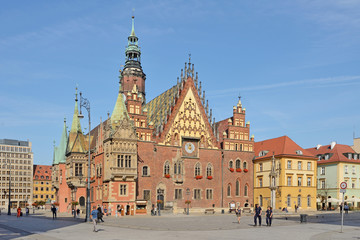 Fototapeta na wymiar Ratusz we Wrocławiu, Polska