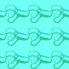 Seamless pattern background of multicolored lines with scribbler.