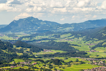 Fototapeta na wymiar Mountain landscape in the Allgau Oberstdorf. Bavaria. Germany.
