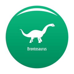 Brontosaurus icon. Simple illustration of brontosaurus vector icon for any design green