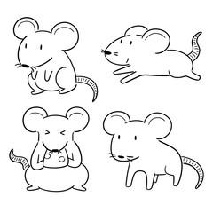 vector set of mouse