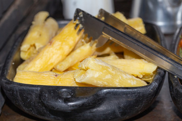 cassava. Traditional vegetable cuisine of South and Central America