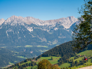 Fototapeta na wymiar austrian mountain landscape view