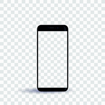 Smartphone with a transparent screen vector