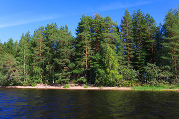 Lake scape in Finland at summer