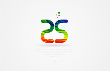 zs z s rainbow colored alphabet letter logo combination