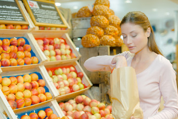 girl in the fruit stall