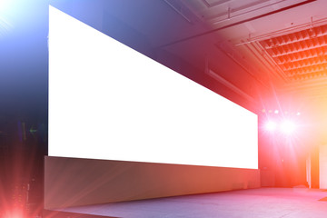 blank large led billboard screen panel background on event light and sound stage show