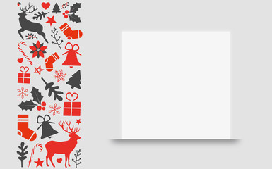 christmas card template with free space for your own text