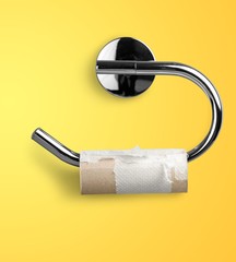 Last pad of tissue paper on background